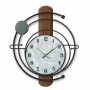 Orologio da Parete DKD Home Decor Nero Ferro Legno MDF (60 x 4.5 x 60 cm)