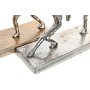 Statua Decorativa DKD Home Decor 33 x 10 x 19 cm Champagne Argentato (2 Unità)