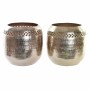 Vaso DKD Home Decor Rame 24 x 24 x 22 cm Dorato Alluminio Arabo Fustellatura (2 Unità)