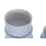 Set di Scatole per Sistemare Impilabili DKD Home Decor Rotondo Righe Bianco Blu cielo Per bambini Cartone (37,5 x 37,5 x 18 cm)