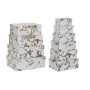 Set di Scatole per Sistemare Impilabili DKD Home Decor Dorato Bianco Cartone (43,5 x 33,5 x 15,5 cm)