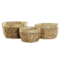 Set di Cestini DKD Home Decor Bambù Tropicale Juncus (40 x 40 x 23 cm) (3 Pezzi)