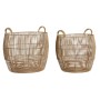 Set di Cestini DKD Home Decor Metallo Rattan (40 x 40 x 38 cm)