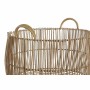 Set di Cestini DKD Home Decor Metallo Rattan (40 x 40 x 38 cm)