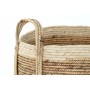 Set di Cestini DKD Home Decor Tropicale Fibra naturale Juncus (45 x 45 x 33 cm) (3 Pezzi)