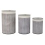 Set di Cesti DKD Home Decor Beige Grigio Bambù 38 x 38 x 60 cm (3 Pezzi) (2 Unità)