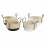 Set di Cestini DKD Home Decor 33 x 33 x 20 cm Fibra naturale (2 Unità)