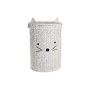 Cesto per i Panni Sporchi DKD Home Decor Bianco Per bambini Gatto 42 x 42 x 63 cm Fibra (2 Unità)