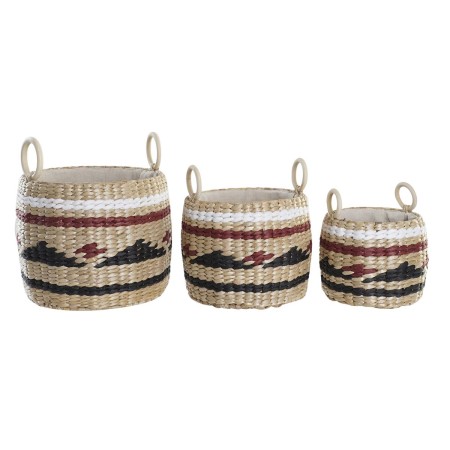 Set di Cestini DKD Home Decor Fibra naturale (30 x 30 x 25 cm)