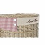 Set di Cesti DKD Home Decor Rosso Beige Naturale vimini Cottage 51 x 37 x 56 cm (5 Pezzi) (5 Unità)