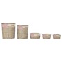 Set di Cesti DKD Home Decor Rosso Beige Naturale vimini Cottage 51 x 37 x 56 cm (5 Pezzi) (5 Unità)