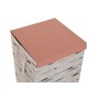 Cesto per i Panni Sporchi DKD Home Decor Con coperchio 36 x 36 x 55 cm Grigio Arancio (3 Unità)