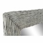 Specchio da parete DKD Home Decor Specchio Grigio vimini Cottage (87 x 4 x 147 cm)