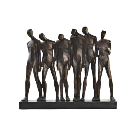 Statua Decorativa DKD Home Decor Nero Rame Resina Persone Moderno (40 x 10,5 x 34,5 cm)