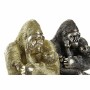 Statua Decorativa DKD Home Decor 22 x 23,5 x 31 cm Argentato Dorato Coloniale Gorilla (2 Unità)