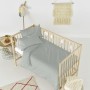 Set di copripiumino HappyFriday Basic Kids Grigio Culla Neonato 2 Pezzi