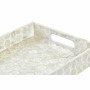 Vassoio per aperitivi DKD Home Decor Mosaico Bianco Madreperla 30 x 20 x 4 cm Boho