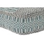 Cuscino DKD Home Decor Da terreno Righe Azzurro Poliestere Cotone Bianco Verde Boho (60 x 60 x 25 cm)