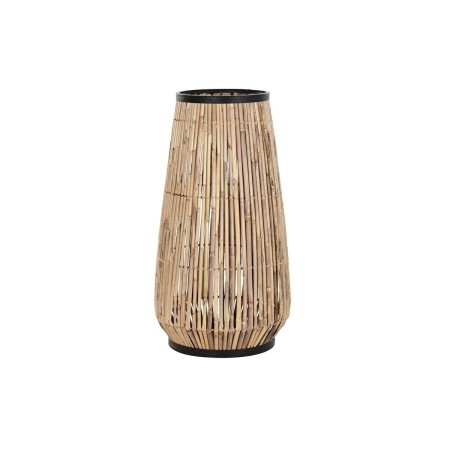 Vaso DKD Home Decor Naturale Nero Metallo Rattan 38 x 38 x 73 cm