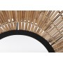 Specchio da parete DKD Home Decor Specchio Naturale Nero Metallo Rattan (63 x 1,5 x 92 cm)