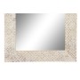 Specchio da parete DKD Home Decor Naturale Bianco Legno di mango (76,5 x 3 x 122 cm)