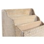 Contenitore per Sistemare Multiuso DKD Home Decor Bianco Naturale Legno di mango 32 x 13 x 21 cm 33 x 12 x 21 cm Fogli (12 Unit