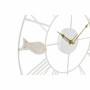 Orologio da Parete DKD Home Decor 39 x 3,5 x 39 cm Metallo Marrone Bianco Legno MDF Mediterraneo Pesci