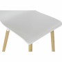 Sedia da Sala da Pranzo DKD Home Decor 43 x 50 x 88 cm Legno Bianco Caucciù Marrone Chiaro