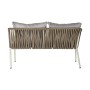 Divano e Tavolo DKD Home Decor Cristallo rattan sintetico Acciaio (190 x 190 x 70 cm)