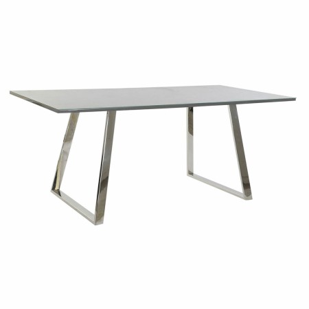 Tavolo da Pranzo DKD Home Decor Cristallo Acciaio Grigio scuro (180 x 90 x 76 cm)