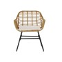 Divano da Giardino DKD Home Decor Marrone Metallo Poliestere rattan sintetico (124 x 74 x 84 cm)