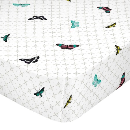 Lenzuolo con angoli aderenti HappyFriday Birds of paradise Multicolore 140 x 200 x 32 cm