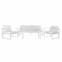 Divano da Giardino DKD Home Decor Bianco Alluminio 78 cm 184 x 72 x 78 cm