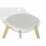 Sedia da Sala da Pranzo DKD Home Decor Bianco Trasparente Naturale Legno Policarbonato 54 x 47 x 81 cm