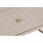 Tavolo aggiuntivo DKD Home Decor Beige Dorato Metallo Cristallo 60 x 35 x 75 cm