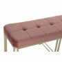 Panca DKD Home Decor  Rosa Metallo Velluto (120 x 40 x 46 cm)