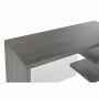 Scrivania DKD Home Decor Grigio Trasparente Cristallo Legno MDF 120 x 50 x 76 cm