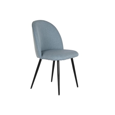 Sedia da Sala da Pranzo DKD Home Decor Nero Azzurro 50 x 52 x 84 cm