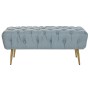 Panca DKD Home Decor  103 x 46 x 42 cm Azzurro Dorato Metallo