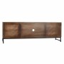 Mobile TV DKD Home Decor 180 x 40 x 60 cm Nero Metallo Bianco Legno di mango