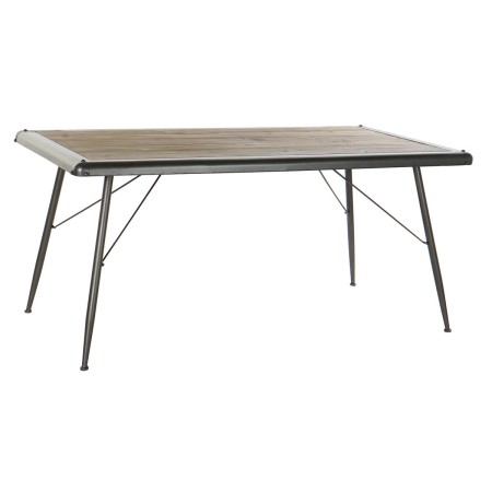 Tavolo da Pranzo DKD Home Decor Abete Naturale Metallo Grigio chiaro 161 x 90 x 75 cm