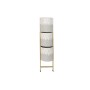 Vaso DKD Home Decor Bianco Grigio Dorato Bicolore Metallo Ferro Decapaggio 45 x 33 x 92,8 cm Rotondo (2 Unità)