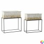 Set di vasi da fiori DKD Home Decor 53,5 x 26 x 60 cm Metallo (2 Unità)