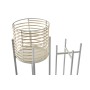 Set di Vasi DKD Home Decor Bianco Marrone Naturale Metallo Rattan 21 x 21 x 77 cm (2 Unità)