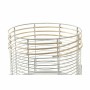 Set di Vasi DKD Home Decor Bianco Naturale Metallo Rattan Quadrato 25 x 25 x 32 cm (2 Unità)