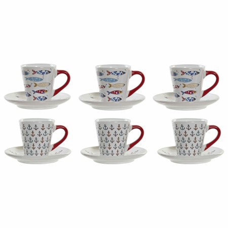 Tazza DKD Home Decor Multicolore Metallo Gres 130 ml