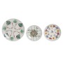 Set di Stoviglie DKD Home Decor Bianco Multicolore Porcellana Tropicale 18 Pezzi