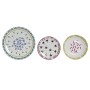 Set di Stoviglie DKD Home Decor Azzurro Multicolore Turchese Porcellana Coloniale Africano 27 x 27 x 2,5 cm 18 Pezzi (18 pcs)