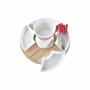 Fonduta DKD Home Decor Rosso 26,5 x 26,5 x 1,5 cm (10 pcs)