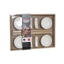 Set per Sushi DKD Home Decor Bambù Gres Bianco Naturale Orientale 27,3 x 20,3 x 2,5 cm (12 Unità)